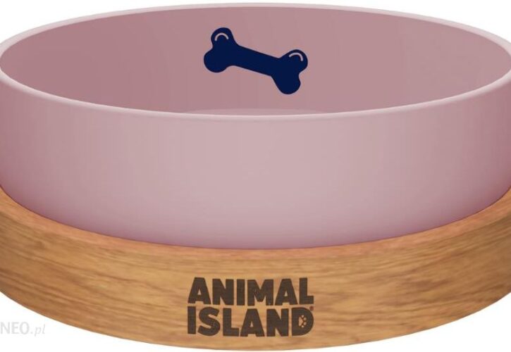 Animal Island Szklana Miska Na Karmę Dla Psa 1300ml M Kaszmirowy Róż (030074PRO)