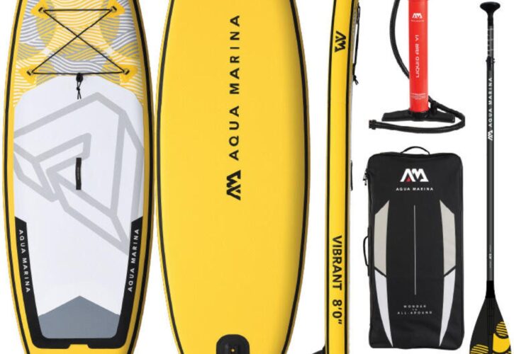Aqua Marina Deska Sup Vibrant 8’0″ Bt 19Vip 2021 Biały Szary Żółty