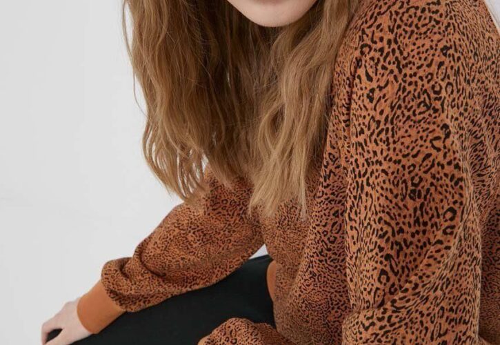 Billabong bluza damska kolor brązowy wzorzysta