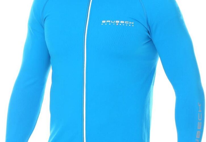 Brubeck Bluza Męska Athletic Blue Ls14080Bl