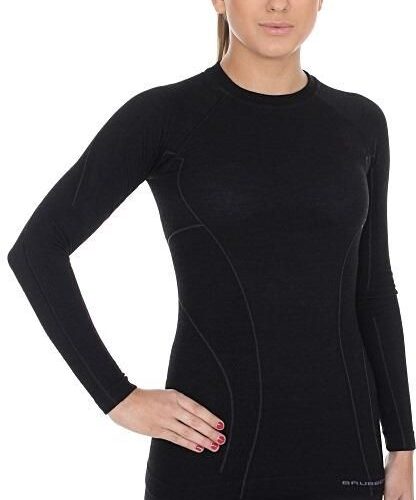 Brubeck Damska Termoaktywna Active Wool Ls12810 Czarna