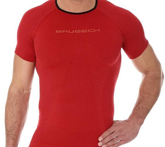 Brubeck Męska Koszulka Do Biegania 3D Pro Run Ss11920 Red