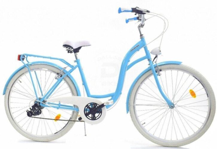 Dallas Bike City 26 7Spd Niebieski Z Białym