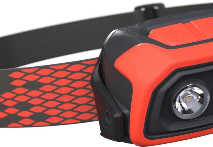 Forclaz Lampka Czołówka Trekkingowa – Trek 900 Usb – 400 Lm Czerwony Pomarańczowy