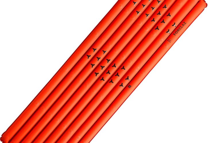Forclaz Materac Dmuchany Mt500 Air L 180X52Cm Dla 1 Osoby Czerwony Pomarańczowy Szary