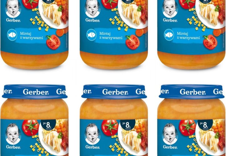 Gerber Obiadek Mintaj Z Warzywami dla niemowląt po 8 Miesiącu 6x190g