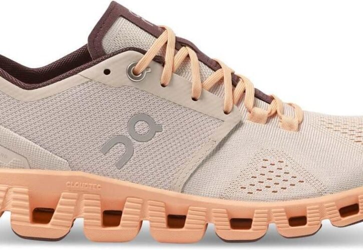 Buty do biegania On Running Cloud X Silver Almond 4099699 Pomarańczowy
