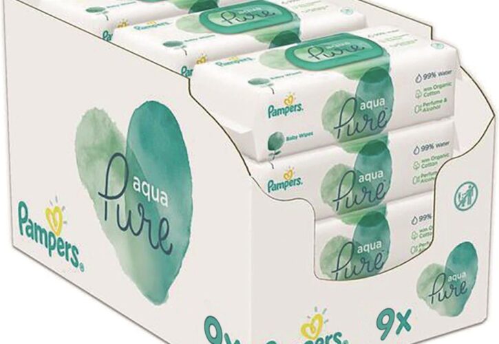 Pampers Aqua Pure Chusteczki nawilżane 9x48szt.