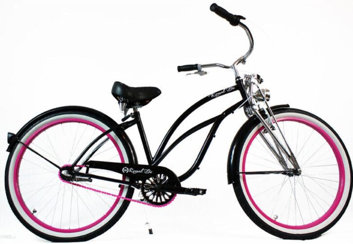 Royalbi Beach Cruiser Lady Springer Damski Czarny Różowy