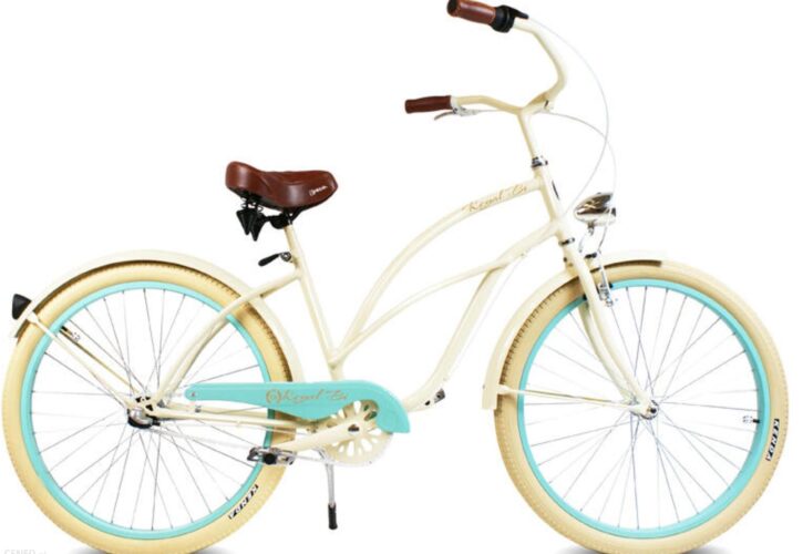 Royalbi Beach Cruiser Laguna Damski Kremowy Turkusowy Biały