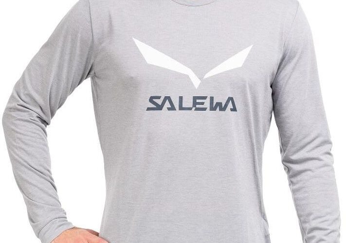 Salewa Koszulka Solidlogo Dry Ls Heather Grey