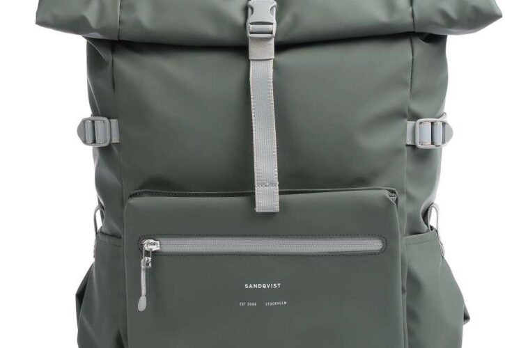 Sandqvist Stream Ruben 2.0 Rolltop Backpack 20l Szary Zielony
