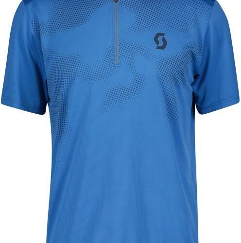 Scott Koszulka Z Krótkim Rękawem Trail Flow Zip S/SL Męska Model 2022 Niebieska L