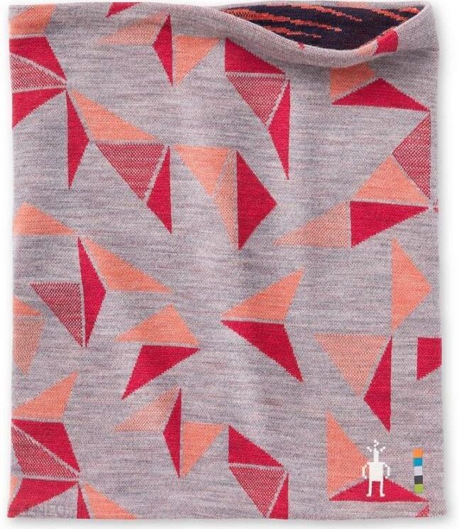 Smartwool Osłona Merino 250 Reversible Pattern Neck Gaiter Light Gray Pinwheel