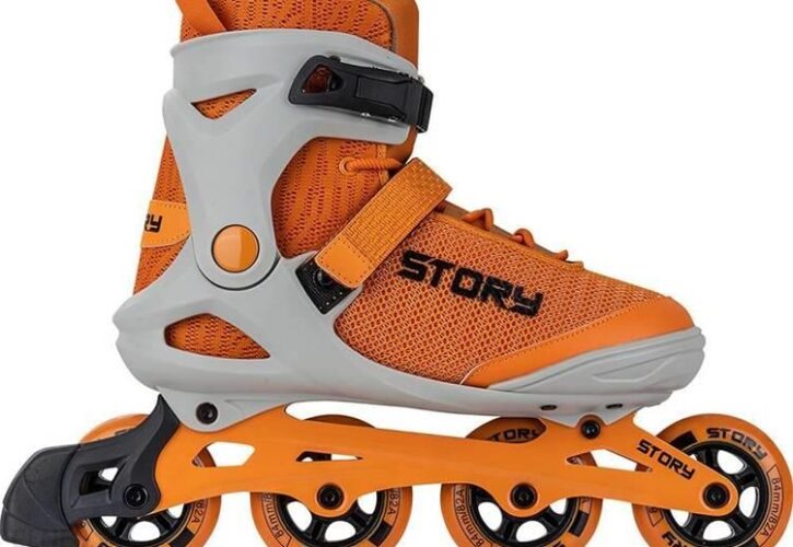 Story Łyżworolki Uniwersalne Inline Vision Pomarańczowe
