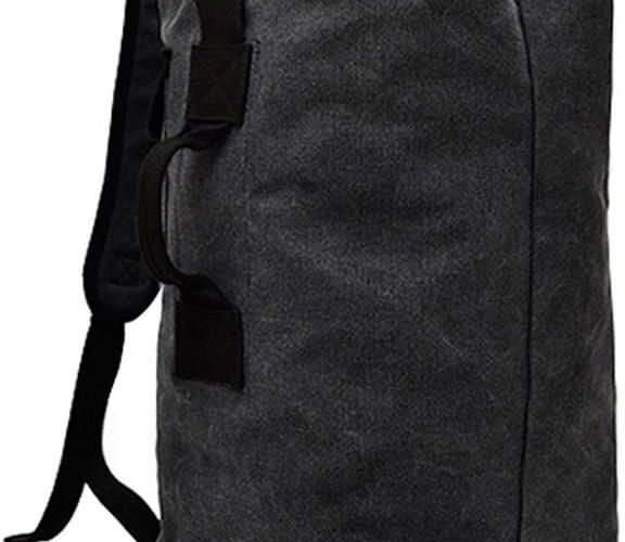 TactX Waxed Canvas Hiking Backpack Black