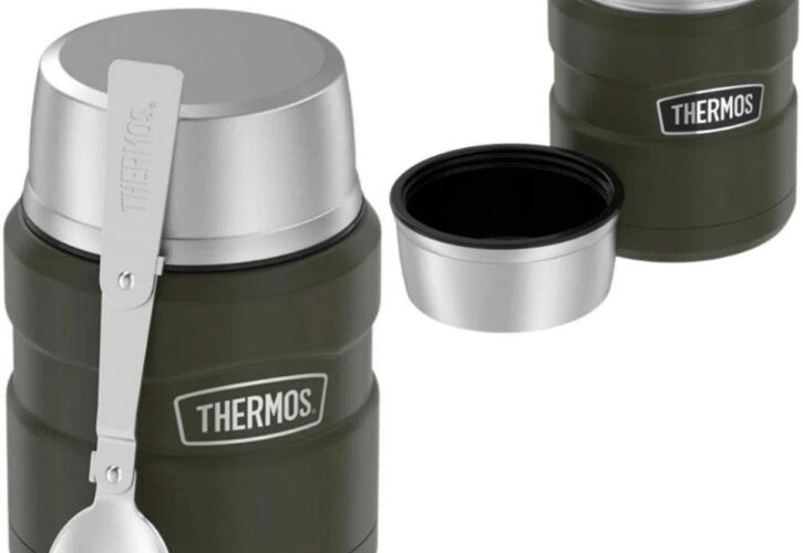 Thermos Termos Obiadowy Ze Składaną Łyżką 470 Ml Navy Green