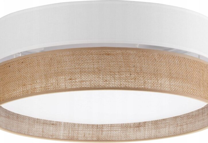 TK LIGHTING LINOBIANCO LAMPA SUFITOWA PLAFON Tkanina + juta 6577