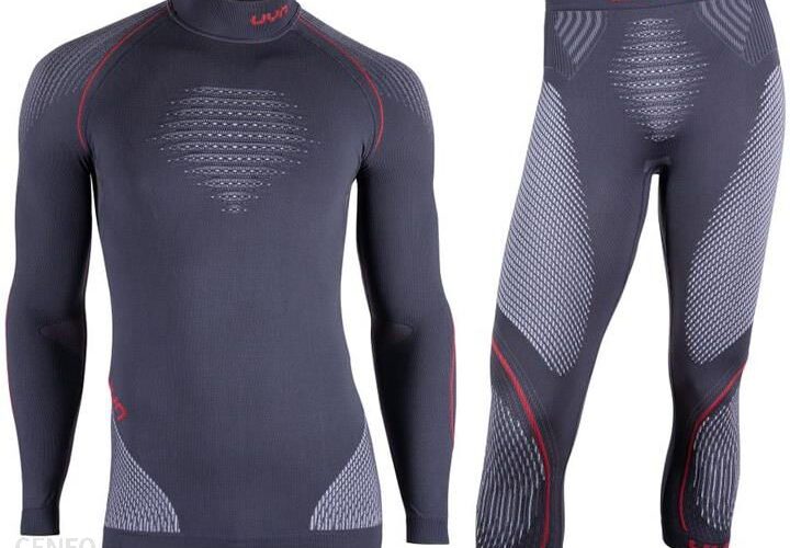 Uyn Komplet Evolutyon Man Charcoal White Red Koszulka + Spodnie 3/4