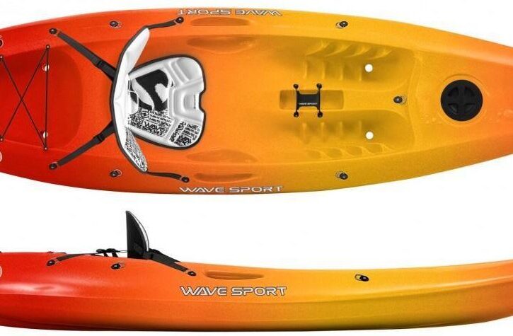 Wave Sport Komfortowy Stabilny Jednoosobowy Sit On Top Scooter Czerwony Żółty