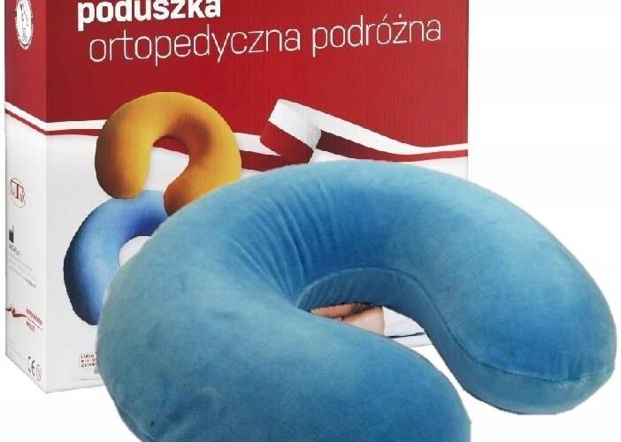 Wygodna Poduszka Podróżna Rogal Z Wbudowaną